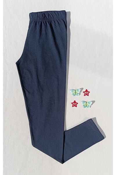 siyalife Leggings lungi de bază pentru femei de culoare neagră cu talie elastică