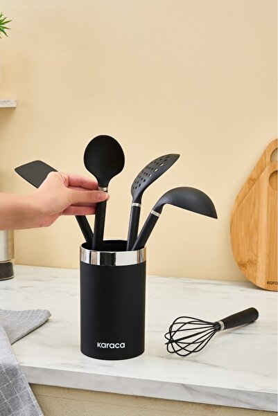 Karaca Noir Magic 6 Piece Service Set with Stand