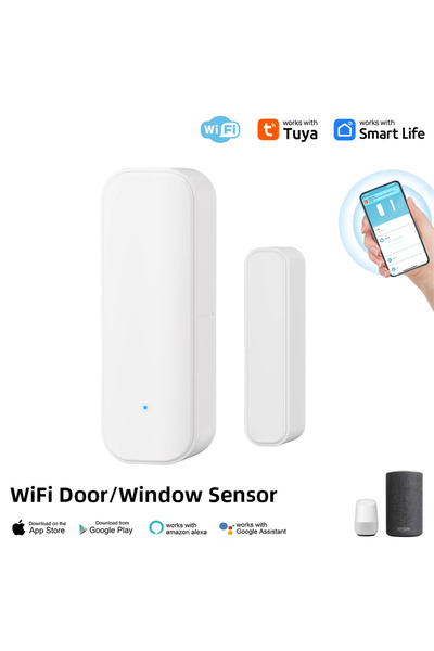 Choice WiFi WiFi or Zigbee Window Door Sensor Tuya Smart Home Security Alarm System Voice Control Via Alexa