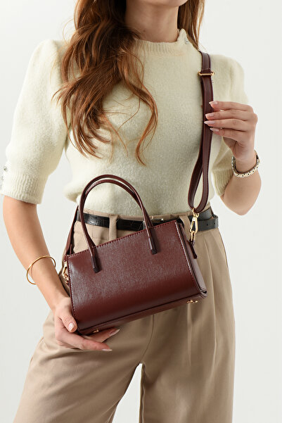 By Hakan TN-098 ЖІНОЧА СУМКА НА ПЛЕЧІ СУМКА КРОССОВА СУМКА БОРОВО-ЧЕРВОНА