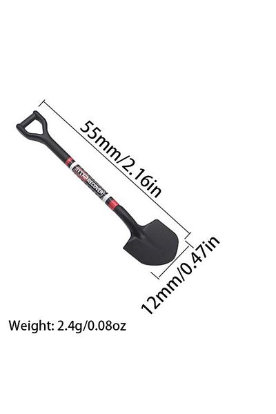 AJRC 1-18 Simulated Metal Shovel Decoration For 1/10 1/18 1/24 Rc Tracked Vehicle Axial Scx10 90046 D90 Y