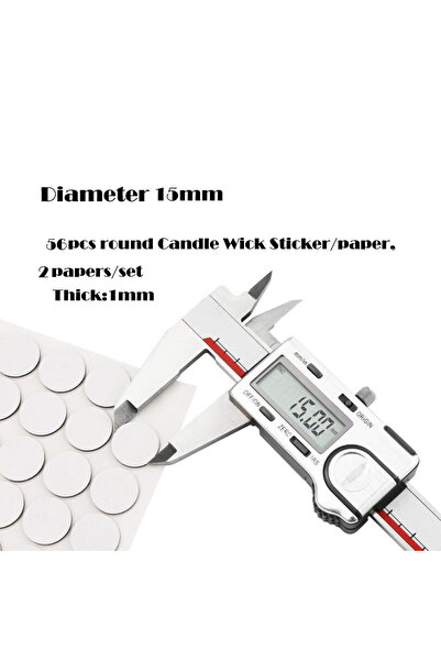 Choice5 112 قطعة من ملصقات فتائل الشموع البيضاء مقاس 8 مم/10 مم/15 مم/20 مم، ...