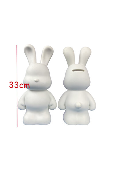 Choice4 rabbit 33cm New DIY Paint Fluid Animal Bear Rabbit Lucky Dragon White...