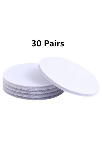 Choice4 30 زوجًا من ملصقات لاصقة قوية ذاتية اللصق من النايلون الأبيض، بطول 60...