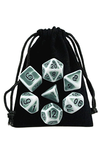 choice2 مجموعة نرد أخضر وأبيض، قطع لعبة DND، مصنوعة من أكريليك عالي الجودة، ت...