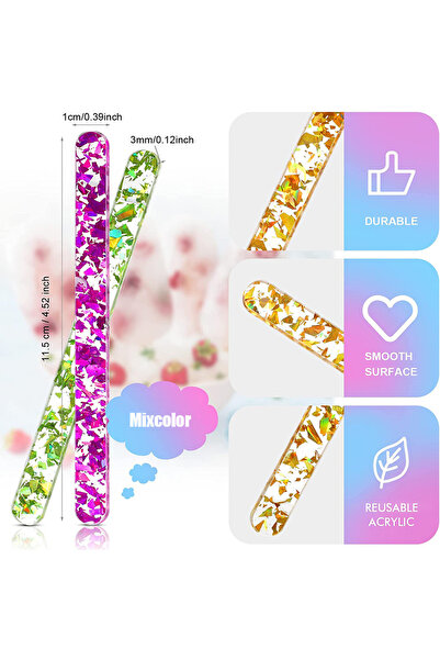 choice2 20 قطعة من أعواد الآيس كريم أكريليك القابلة لإعادة الاستخدام بألوان م...