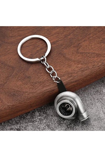 Choice11 00002-حلقات مفاتيح صغيرة فضية غير لامعة بتصميم علبة تروس السيارة، سل...