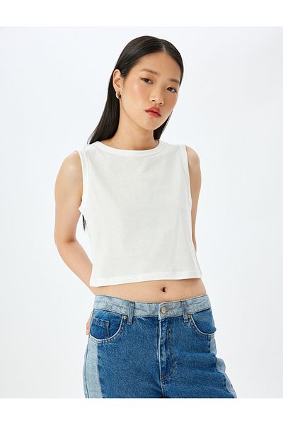 Koton Sleeveless Crop Cotton Basic Women's Tank Top