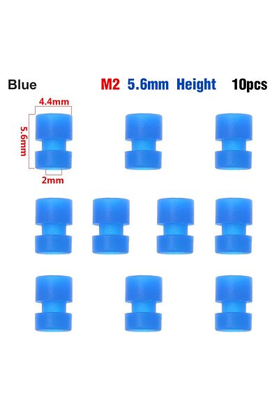 Choice 10PCS M2 Blue H5.6mm 9IMOD 10pcs M2/M3 RC Rubber Shock Absorber Balls for F3 F4 F7 Flight Controller