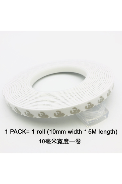 Choice1 شريط لاصق مقاوم للماء، عرض 10 مم، طول 5 أمتار لكل لفة، إسفنج لاصق للغ...