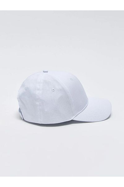 EKstore Unisex Sports Flat Cap Adjustable Hat with Velcro on the Back - White