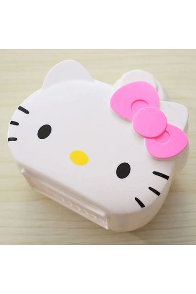 Miniso About13x14.5cm Pink Kawaii Cartoon Cute Children's Toothbrush Holder Hello Kitty Bathroom Stand Wall