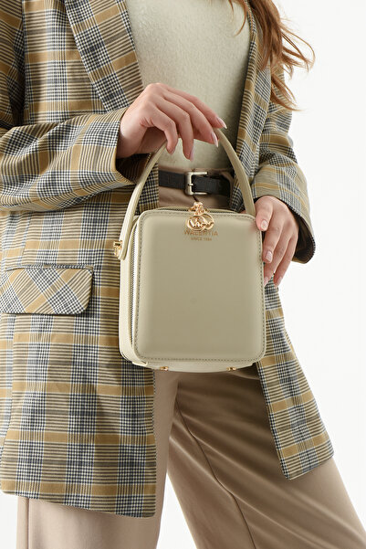 By Hakan TN-099 KADIN OMUZ ÇANTASI EL ÇANTASI ÇAPRAZ ÇANTA KREM