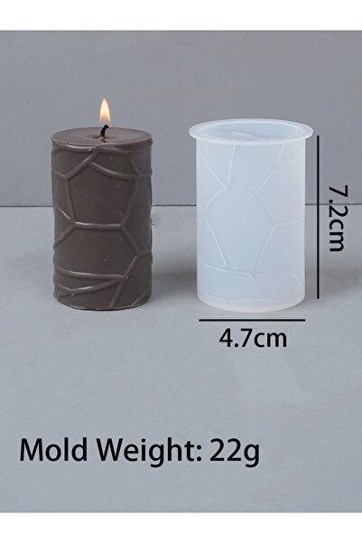 choice2 قالب سيليكون ثلاثي الأبعاد للشموع، ذو ملمس جديد، قالب صابون أسطواني م...