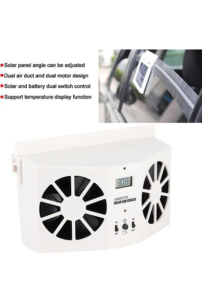 fulina Internal Exhaust Fan of Solar Vehicle,Cooling and Circulating Fresh Air,ABS Material,for Cars