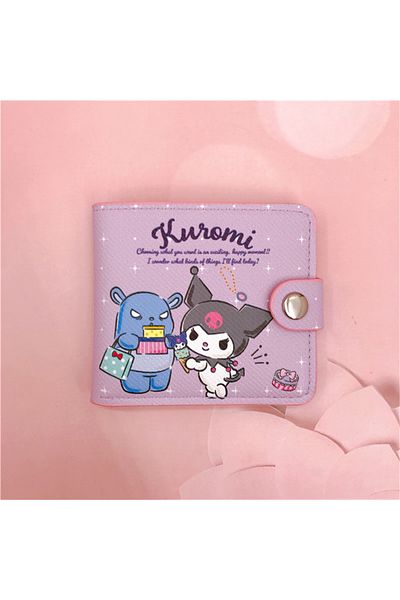 JOY TOP Kuromi Kawaii Hello Kitty Cinnamoroll My Melody Kuromi Sanrio New Pu Casual Money Bag Coin Purse Car
