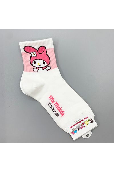 Miniso My Melody Hello Kitty Y2k Socks For Girls Medium Kuromi Cinnamoroll Socks Kawaii Sanrio Melody Socks
