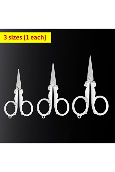 Choice1 3 أحجام، 3 قطع، مقص أظافر قابل للطي من الفولاذ المقاوم للصدأ، مقص سفر...