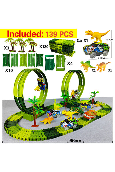 Choice3 مجموعة مسار رقم 139، سيارة ديناصور كهربائية سحرية للتسلق، مجموعة سيار...