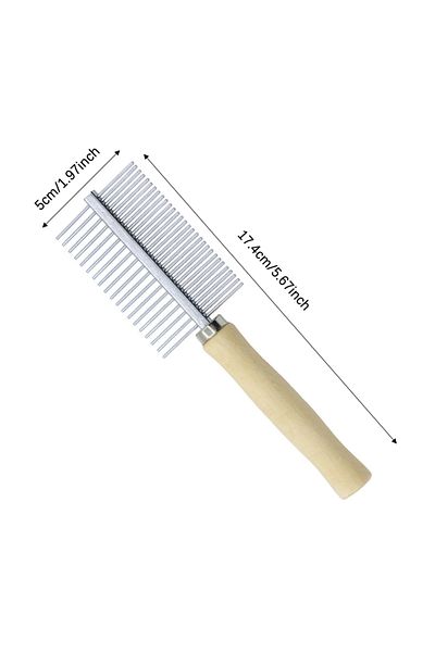 choice2 B Dog Grooming Equipment Pet Hair Remover Cat Hair Comb Grooming Wooden Handle Cat Comb Smooth Hair.