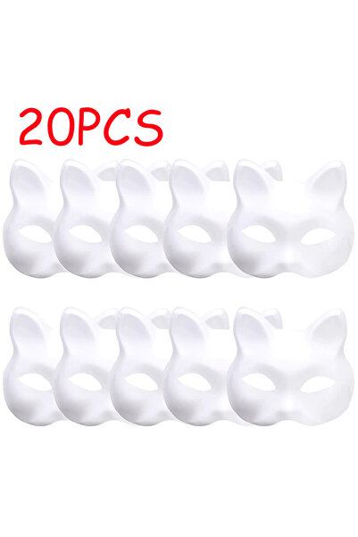 Choice1 ٢٠ قطعة، ١٠/٢٠/٣٠/٥٠/١٠٠ قطعة من أقنعة ثيريان، أقنعة قطة بيضاء، أقنعة...