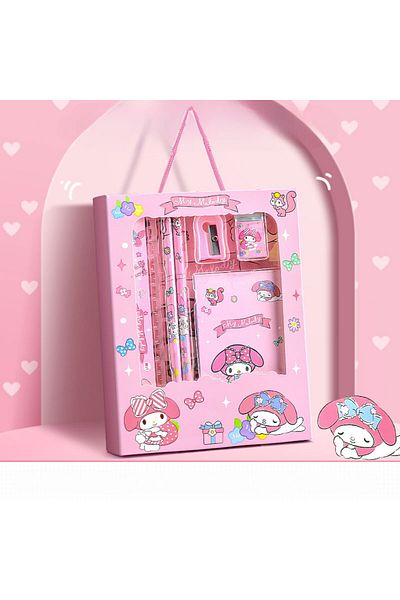 Choice 03 Sanrio Kuromi Stationery Set Cartoon Cinnamoroll My Melody Pencils Erasers Rulers Student School