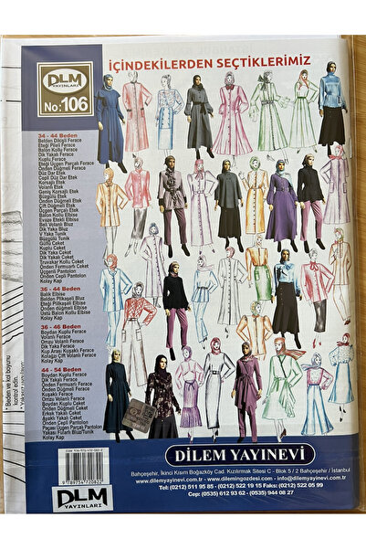 Genel Markalar Provasız Moda Ferace Giyim Kalıpları - Kalıp No 106