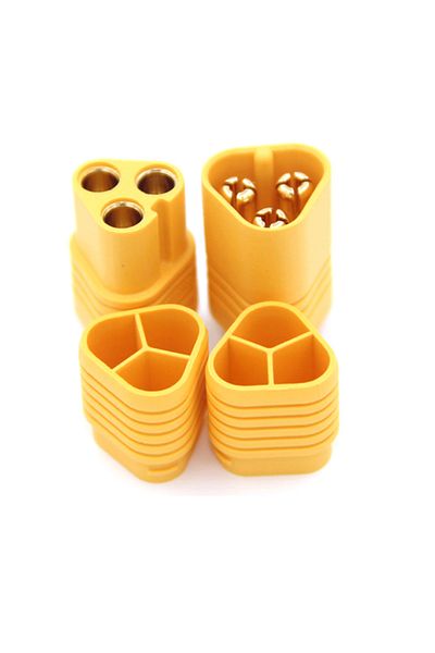 Mitoot 5 Pair Yellow 5 Pair Amass Mt60 Black Male Female 3.5mm Plug Connector With Sheath Set For Fpv Multi