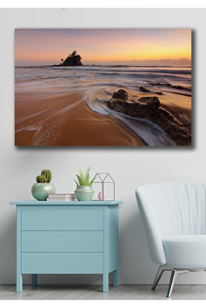 Hediyeler Kapında Zarif Dalga Kanvas Duvar Tablo 100x140