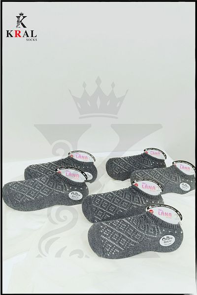 KRAL SOCKS Γυναικείο (6 ΖΕΥΓΑ) Σετ Αόρατες Κάλτσες Βαμβακερές Μοντέλο Δαντέλας