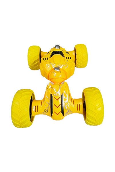 Toyaş Pull Drop Acrobatic Car Bidirectional Pull Drop Plug Car Toy Car Yellow