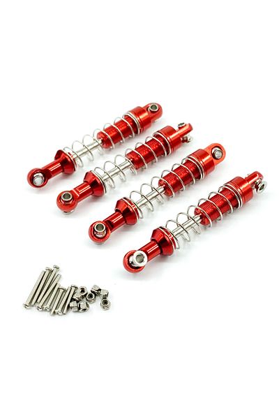 Choice Red WPL C14 C24 MN D90 D91 D96 D99 D99S MN90 MN98 MN99S 4pcs Metal Shock Absorber Damper RC Car Upgr