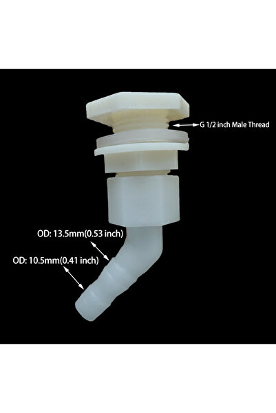 choice2 Tilt Connector 2pcs 2Pcs Water Tank Hose Outlet Inlet Plastic Connector Poultry Pet Farming Chicken