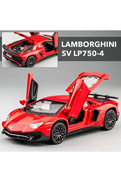 Choice4 سيارة لامبورغيني SV LP750-4 رياضية مصنوعة من سبيكة معدنية، نموذج مصغر...
