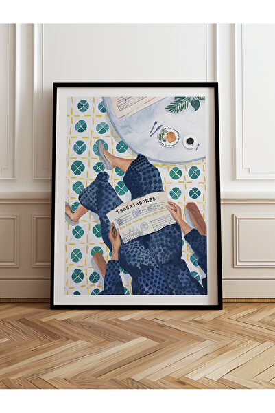 HOMEPACK Tekli Ahşap Çerçeveli Tablo Tek Parça Poster Tablo TK/995