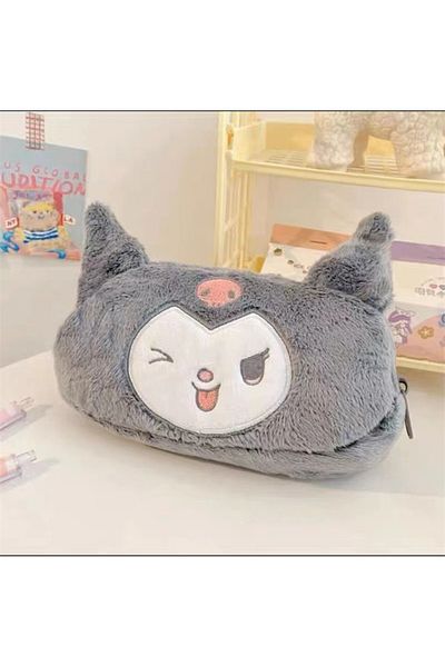 Choice C Sanrio Kuromi Melody Cinnamoroll Pencil Pouch Large Capacity Pen Case Cute Plush Cosmetic Bag Gir.