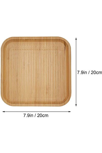 BALSA Bamboo Luxury Square Presentation Plate - 20*20cm, Presentation and Snack Bowl Serving
