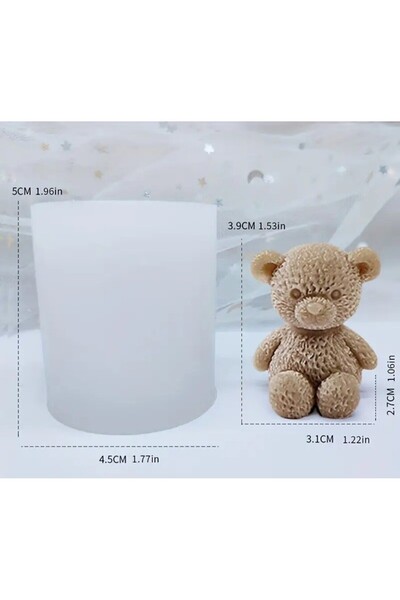 AnkaHobiMarket Ayıcık Mum Silikon Kalıp (S837)
