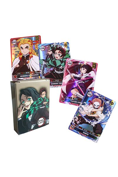 BANDAI seven 50PCS Demon Slayer Cards English Version SSR Card Ultra Rare Card Tanjirou Kamado Nezuko Chara