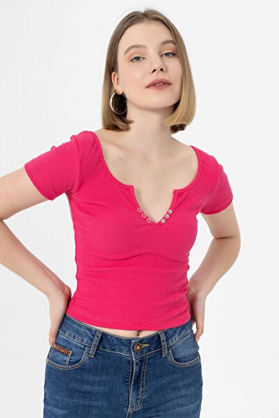 ŞİMAL Bluză Crop Camisole Snap pentru damă