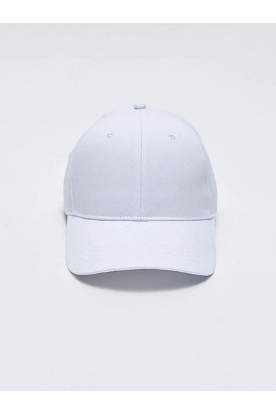 EKstore Unisex Sports Flat Cap Adjustable Hat with Velcro on the Back - White