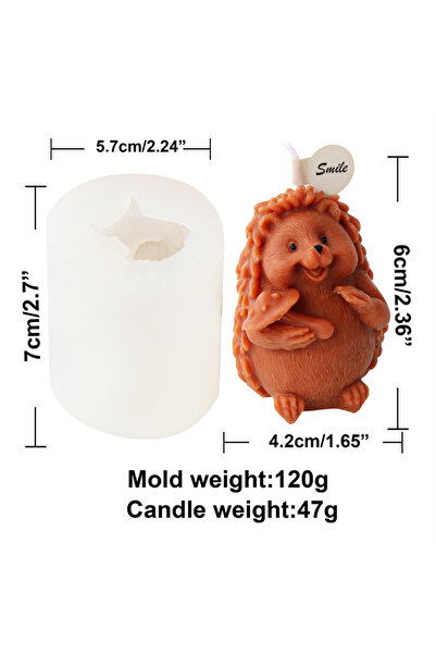 choice2 قالبان لطيفان على شكل قنفذ لصنع الشموع، قالبان ثلاثي الأبعاد على شكل ...