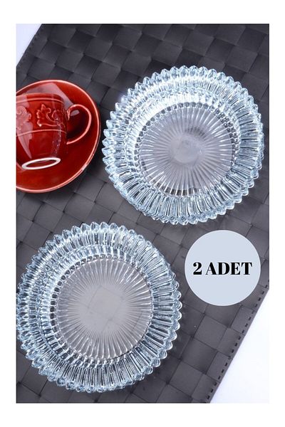 FAYA HOME 2 Τεμάχια Μεγάλου Μεγέθους Γυάλινο Τασάκι 14 εκ. Γυάλινο Τασάκι