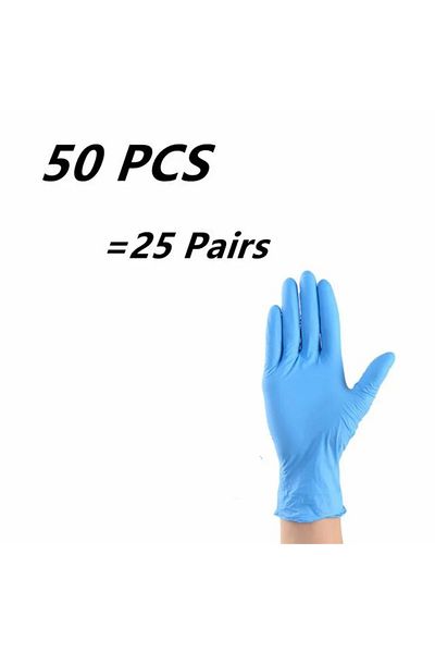 Choice 5-15 Ages Blue 50pcs Disposable Nitrile Gloves For Kids Ages 5-15 Multipurpose Latex Free Service Gl