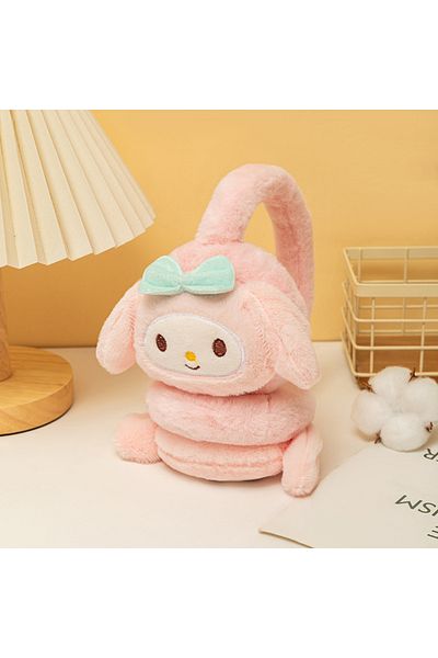 JOY TOP B Sanrio Kuromi Soft Plush Warmer Earmuff Cinnamoroll Melody Cute Earflap Winter Outdoor Cold Prot.