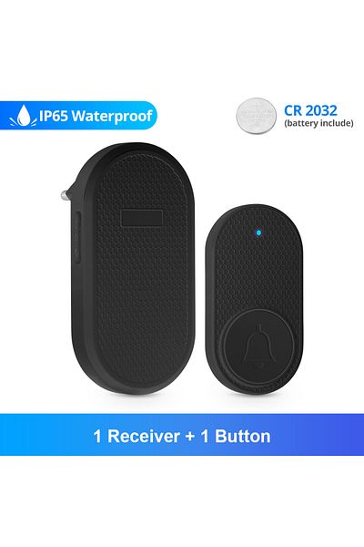 Choice Eu Plug 1 Receiver 1 Button Fuers Wireless Doorbell Waterproof Welcome Chime Home Door Bell Intellig