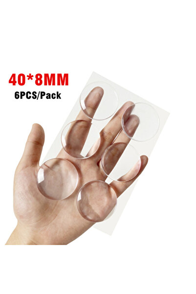 Choice9 6PCS 40x8mm door knob wall shield Clear Soft Door Stopper door handle...