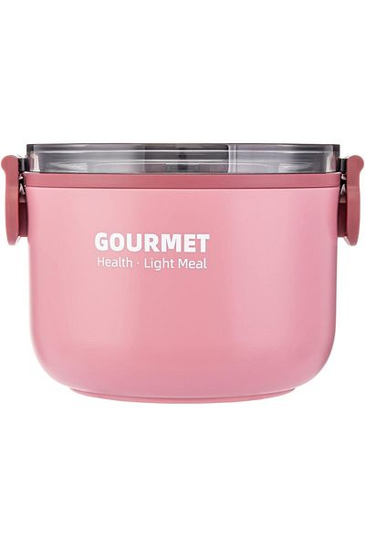 AKDC Round Lunch Box L(14CM) XW(16CM) XH(11CM) Pink