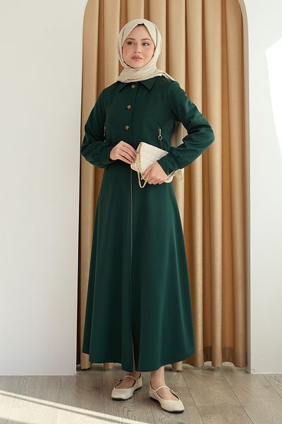 InStyle Zipper Pocket Bolero Skirt Emerald Green Suit