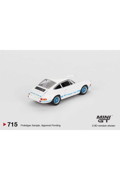mini gt 1/64 Porsche 911 Carrera Rs 2.7 Grand Prix White With Blue Livery Mgt00715